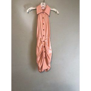 Anthropologie Maple Dress Button Up Size Medium Peach